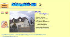 Desktop Screenshot of csakovendeghaz.csevego.net